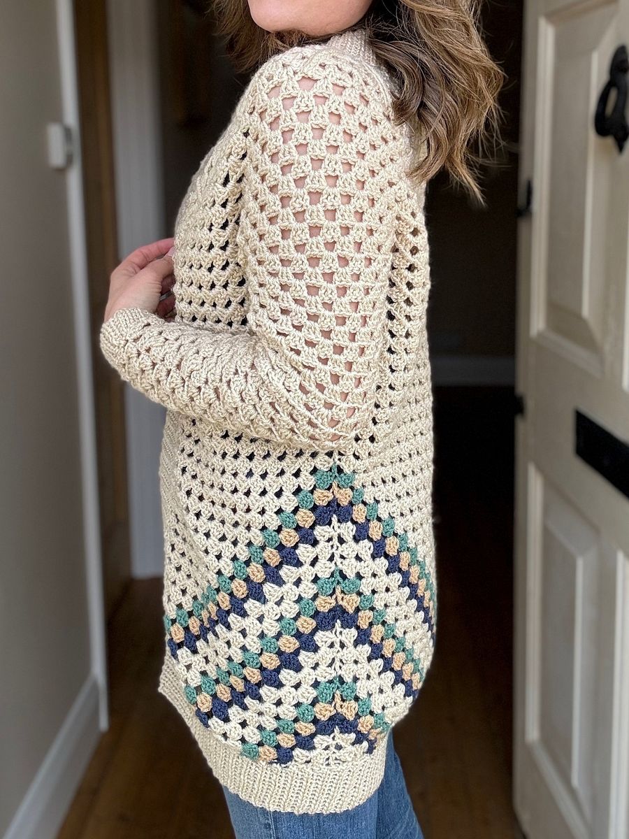 Modern Granny Square Cardigan Pattern Adult Sizes product image (4)