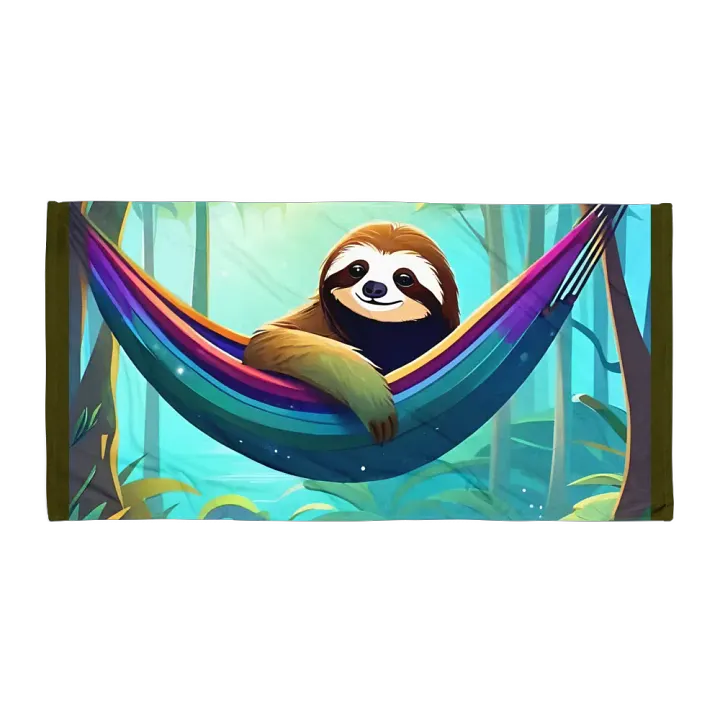 Tropical Sloth Sublimated Towel product image (1)