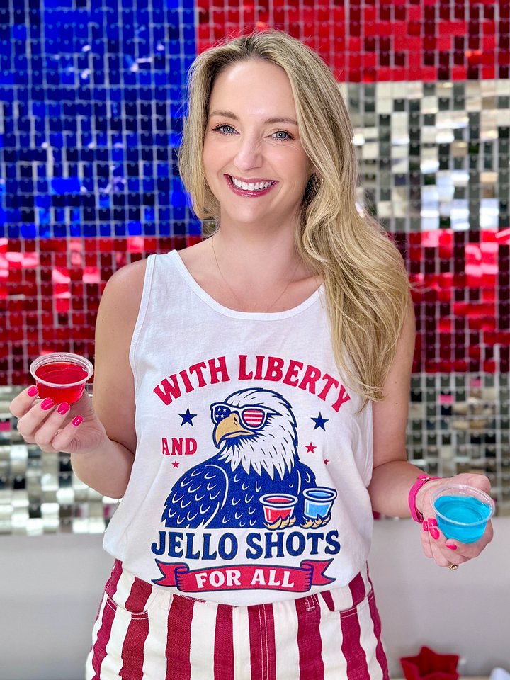 With Liberty and Jello Shots for all Unisex Tank Top product image (1)