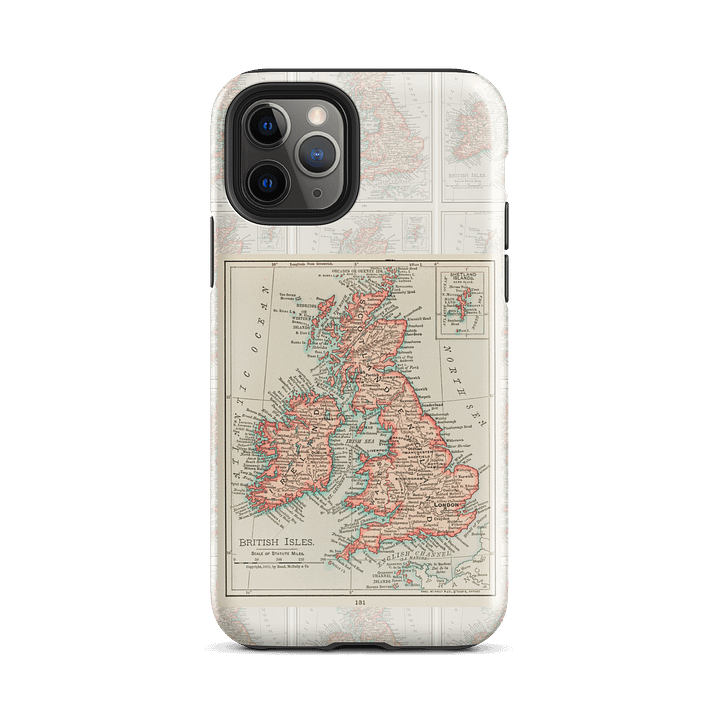 Antique British Isles Map iPhone® Tough Case product image (57)