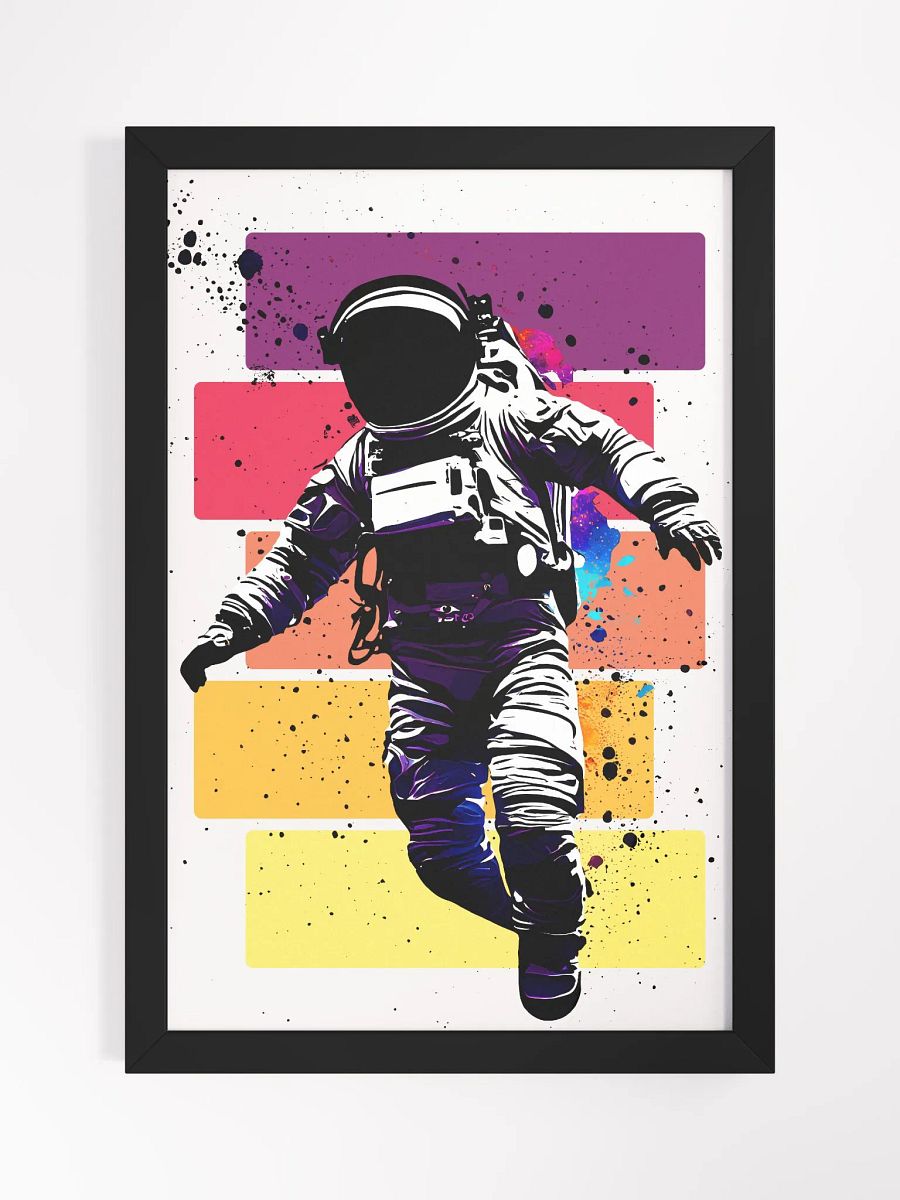 Cosmic Freedom: Retro Illustration of the Floating Astronaut product image (1)