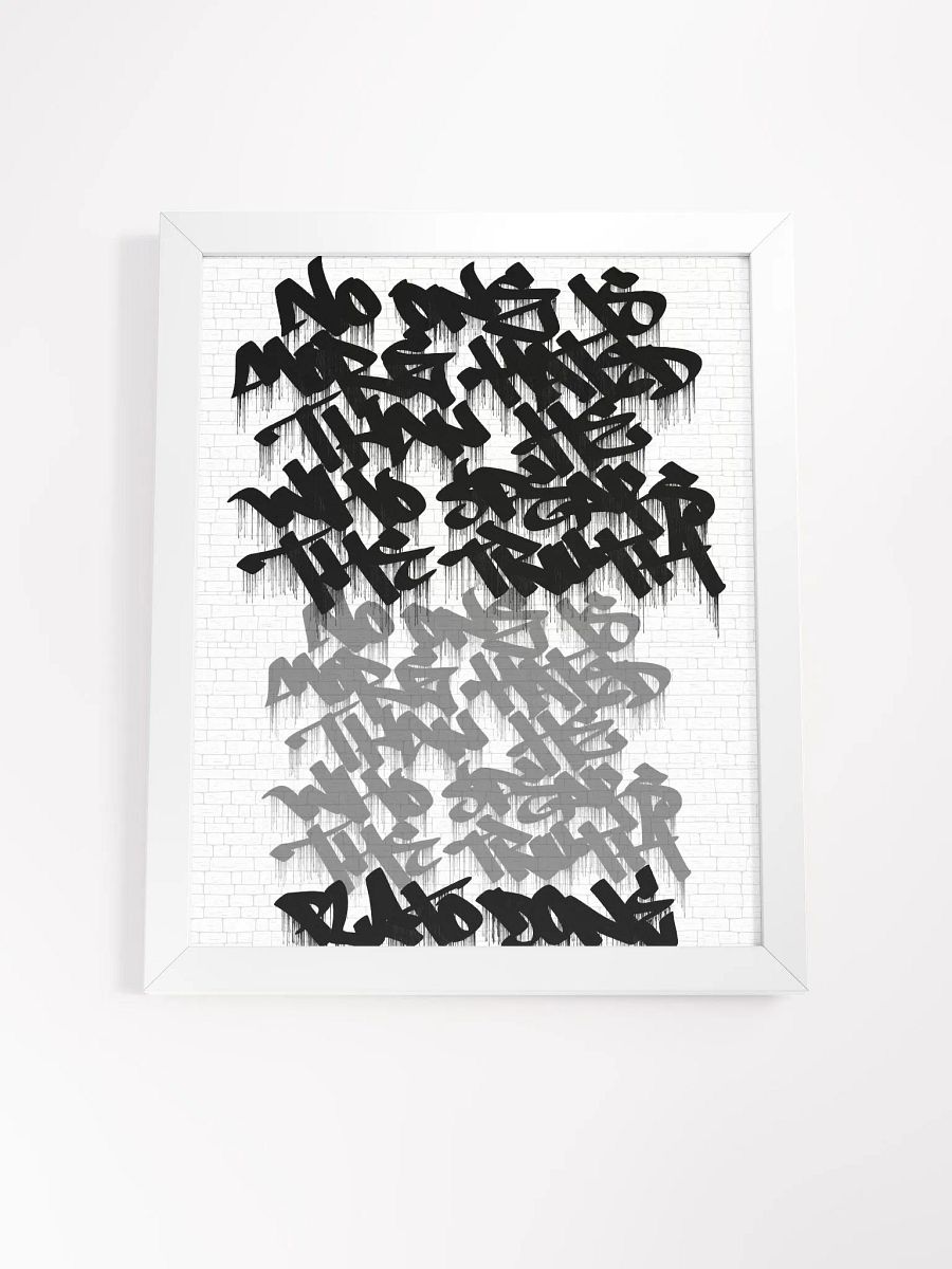 No One is More Hated than He Who Speaks the Truth, Plato, D1, Graffiti, Framed Poster 03 product image (4)