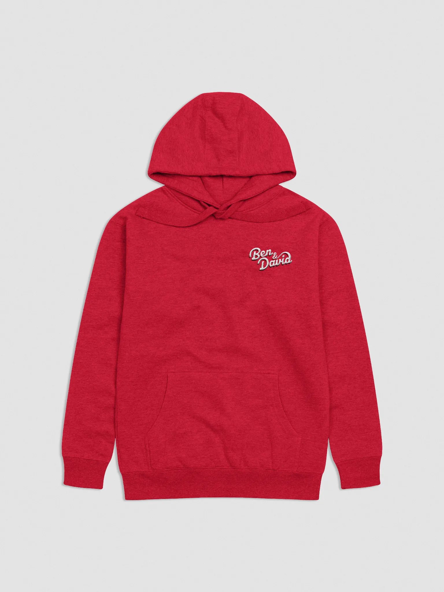 Cruise With Ben and David Logo Embroidered Unisex Hoodie - Red product image (1)