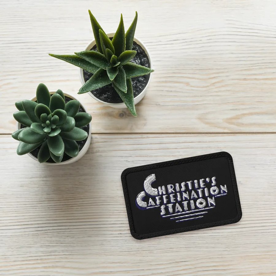 Christie's Caffeination Station Embroidered Patch - Black product image (4)