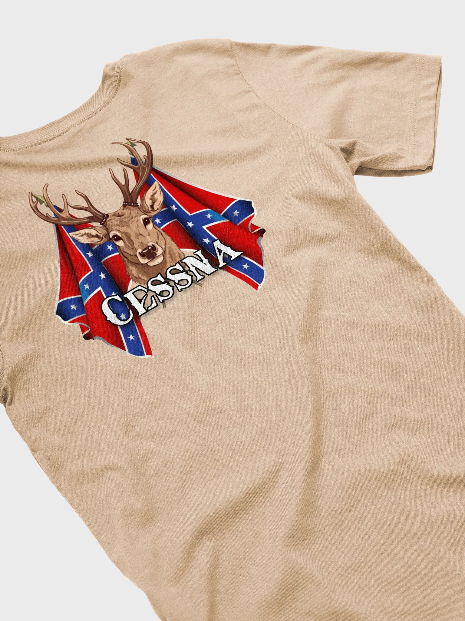 "Cessna" Last Name Rebel Redneck Deer - Adult T-Shirt product image (4)