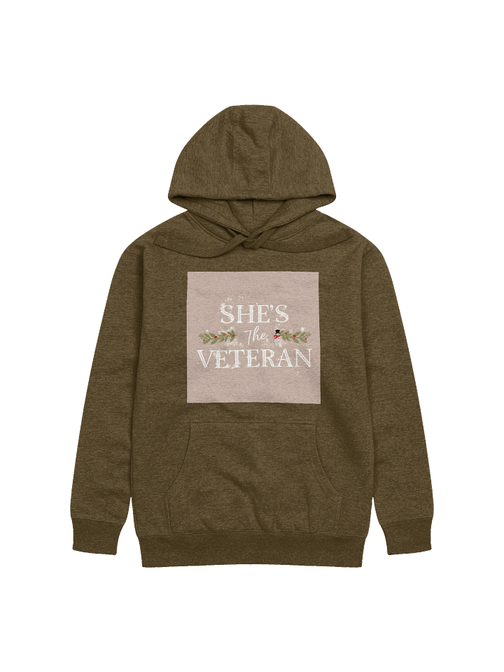 She’s The Veteran Cotton Premium Hoodie – Holiday Edition product image (1)