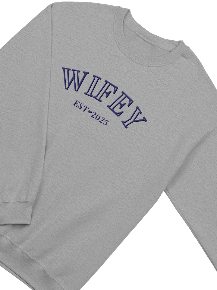 Personalized Embroidered Wifey Sweatshirt product image (2)