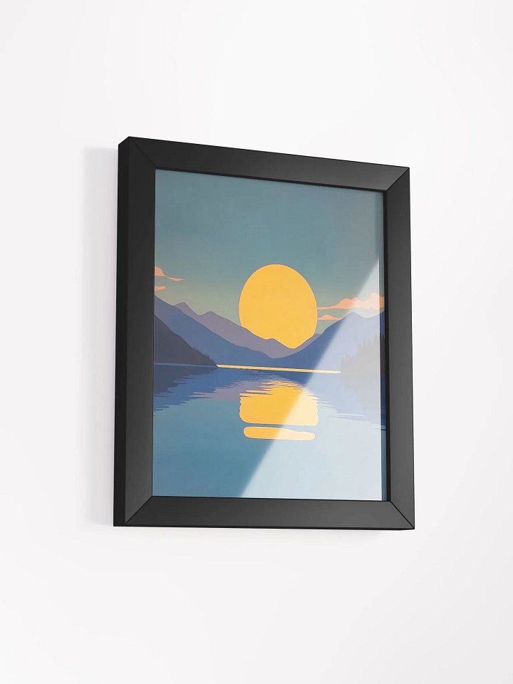 Framed Poster of a Mountain and Lake at Night product image (61)