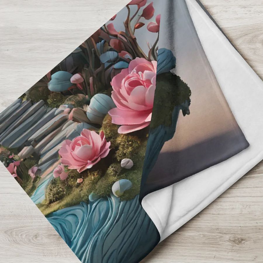The floral hut design throw blanket product image (17)