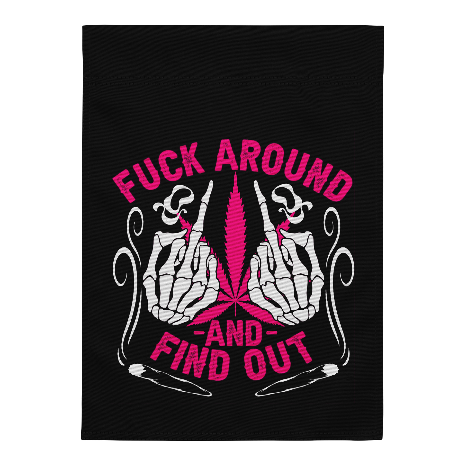 Hemp Quarters Pink FAFO Garden Flag product image (2)