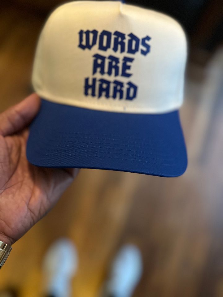 Words Are Hard Snapback Hat product image (2)