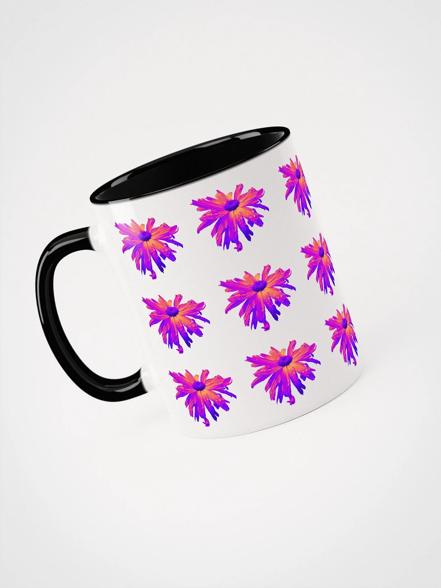 Abstract Pink Floating Daisy Flower Repeating Pattern Design Mug product image (4)