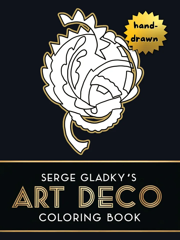 PDF, PNG - Serge Gladky’s Art Deco Coloring Book product image (1)
