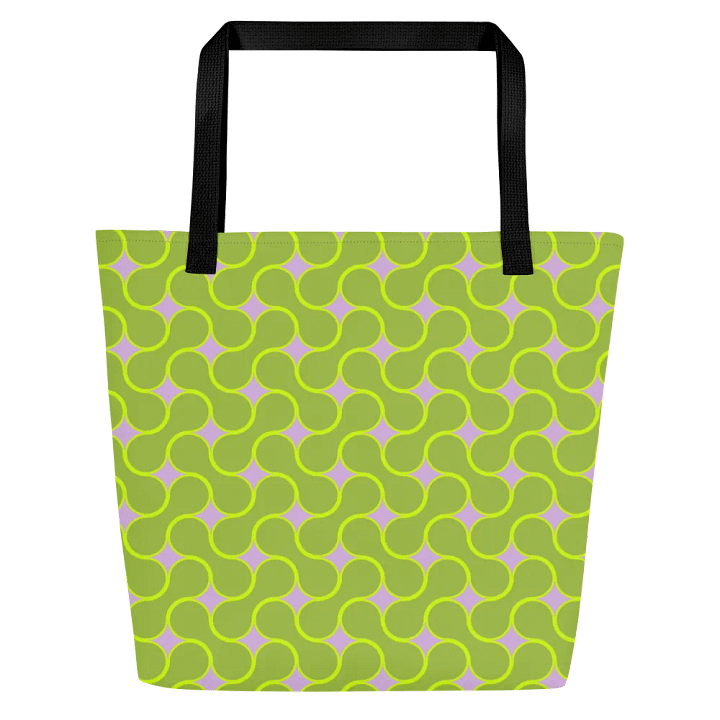 Lime Green Metaball Pattern All Over Print Tote product image (1)