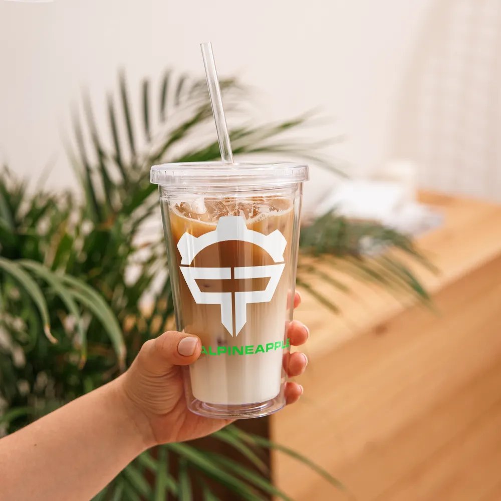 P3nAlPineapple - White Logo Double Wall Clear Plastic Tumble (16oz) product image (11)