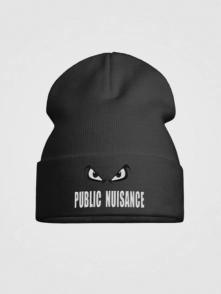 Public Nuisance White Letter Embroidered Beanie product image (1)
