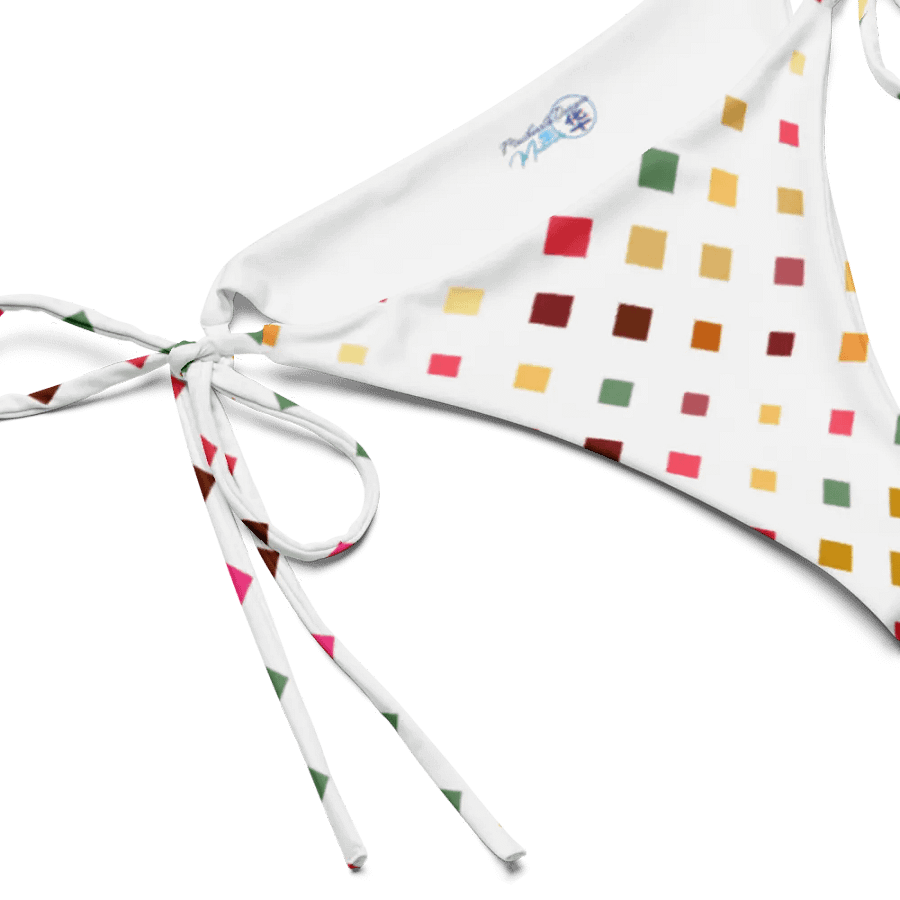Colorful Square Pattern Design String Bikini Bottom - v6 product image (3)