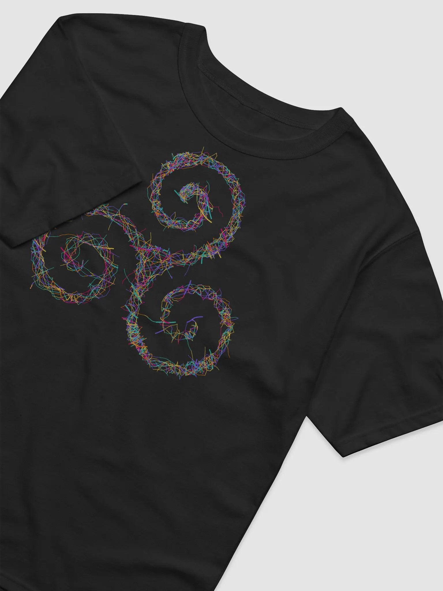 Vibrant Triskelion Tee | Celtic Sacred Geometry Art product image (8)