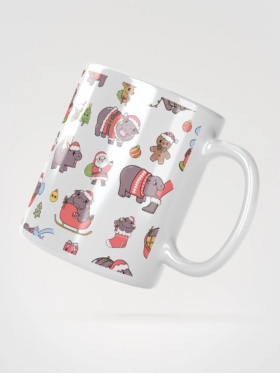 MOODENG'S CHRISTMAS WHITE GLOSSY MUG! product image (3)