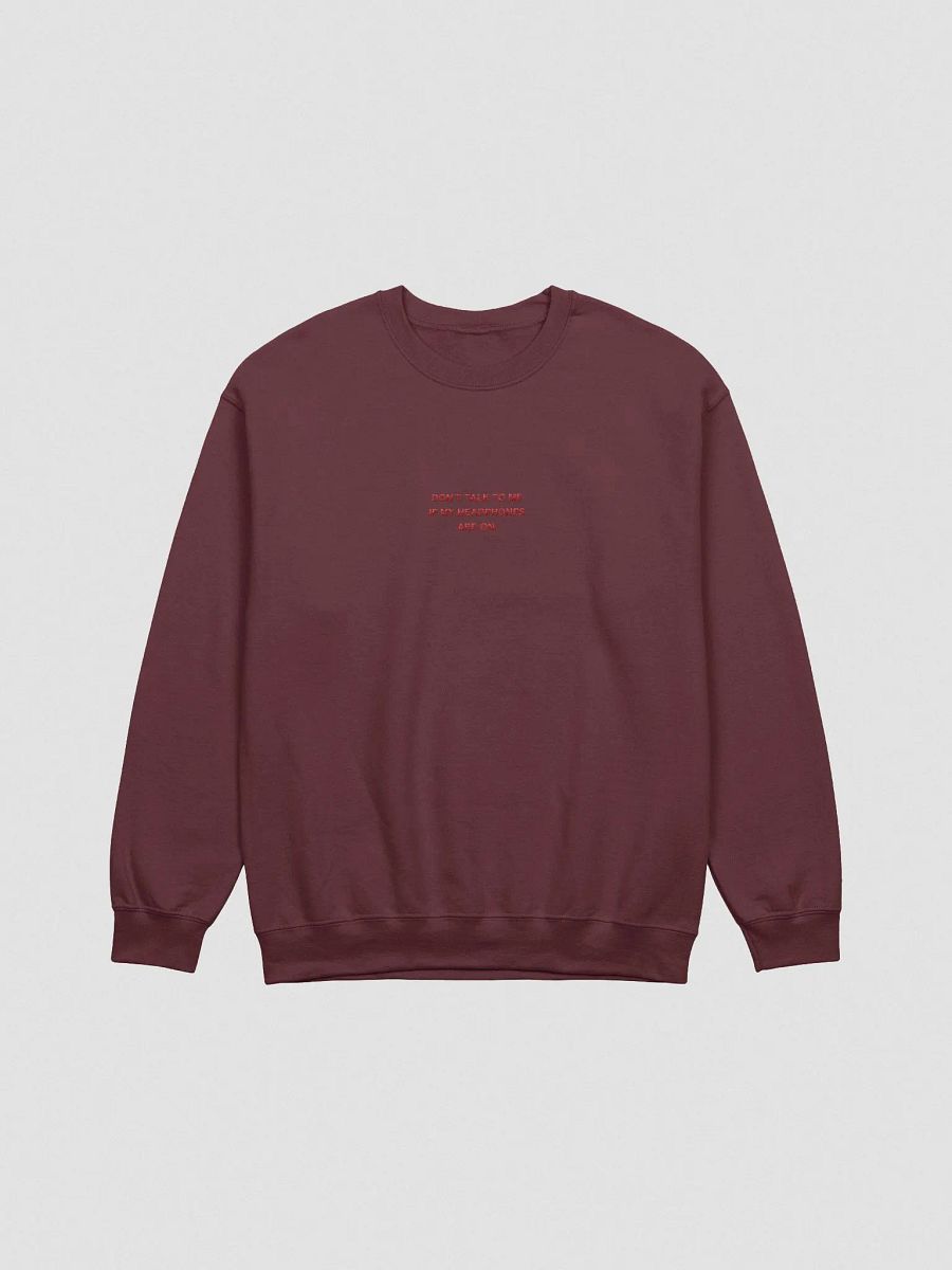 HEADPHONES ON embroidered crewneck (pink) product image (2)