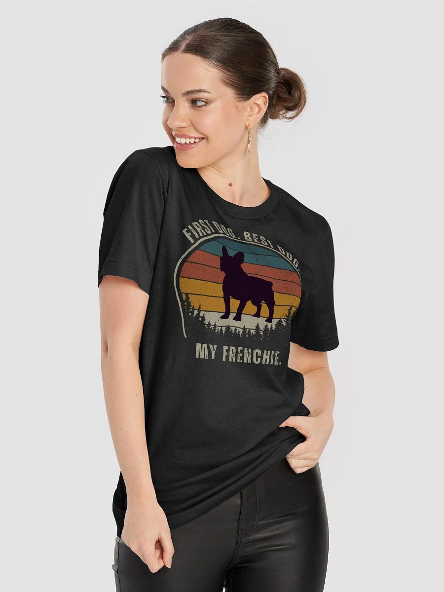Frenchie Silhouette Striped Tee product image (45)