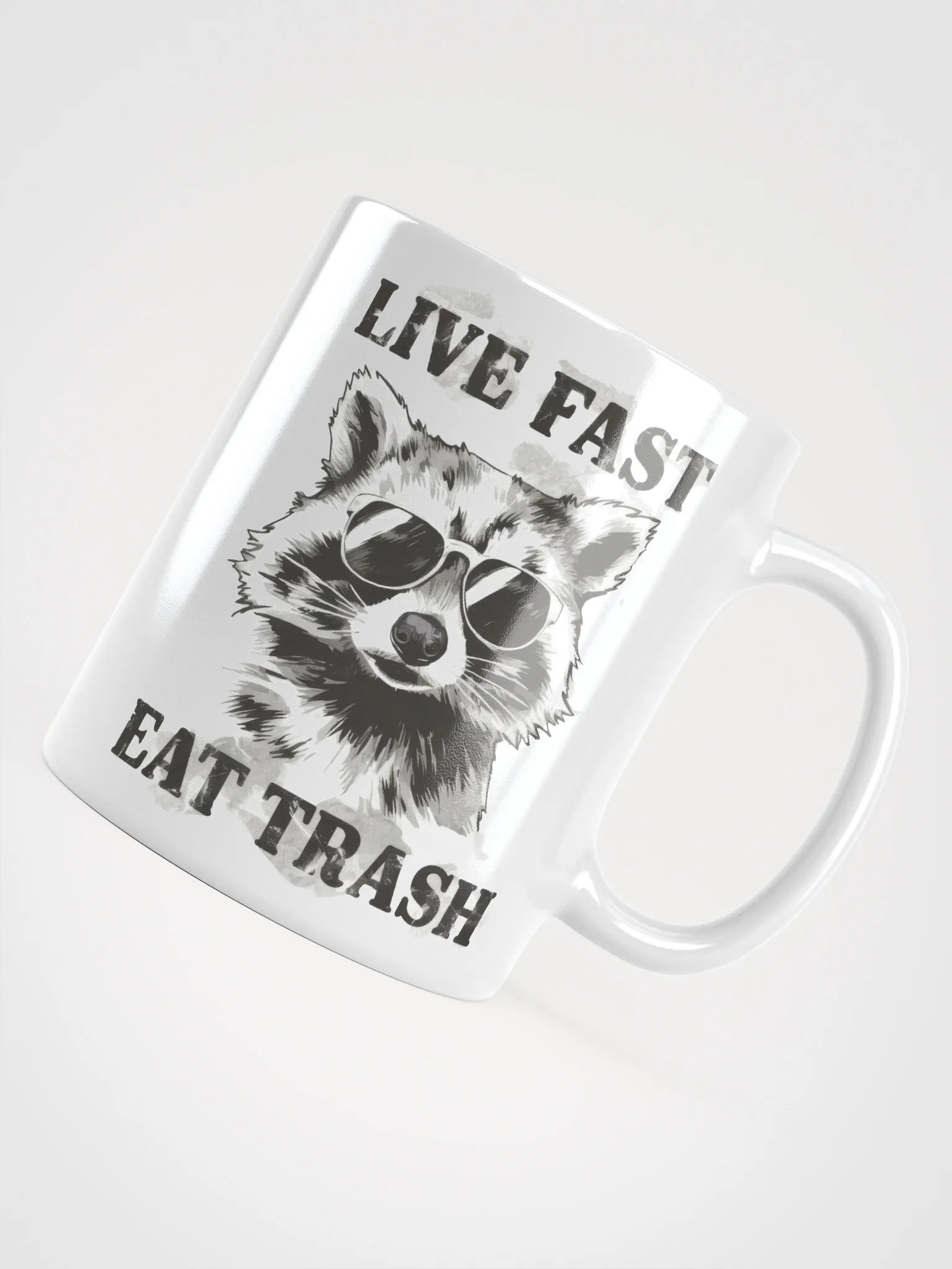 Raccoon Live Fast Eat Trash Mug product image (10)