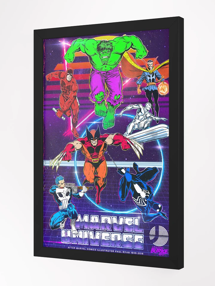 Retro Marvel Universe Framed 12x18 Art product image (1)
