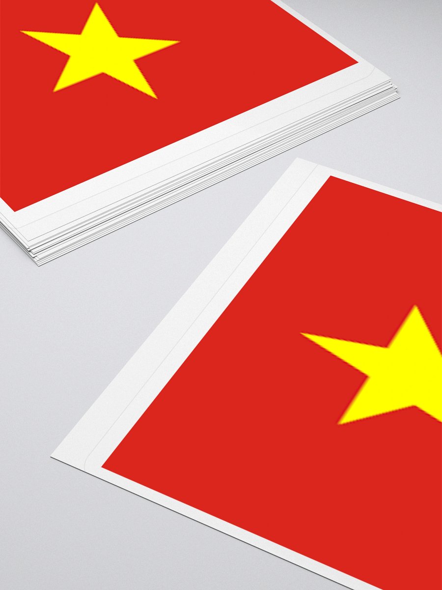 Vietnam Flag Sticker | Yellow Star Design | Durable Vinyl | 3 Sizes product image (12)