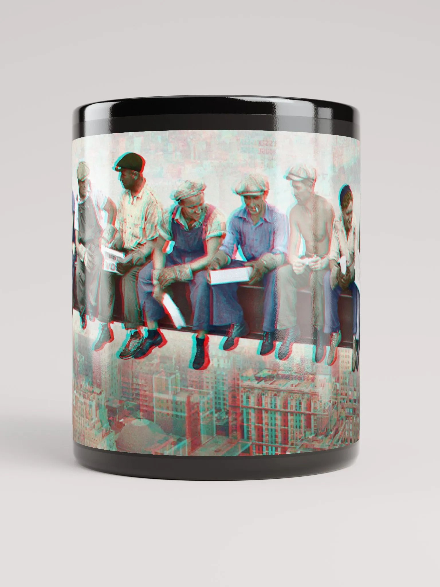 Anaglyph 3D Photo - Lunch atop Skyscraper in Color. New York 1932 product image (5)