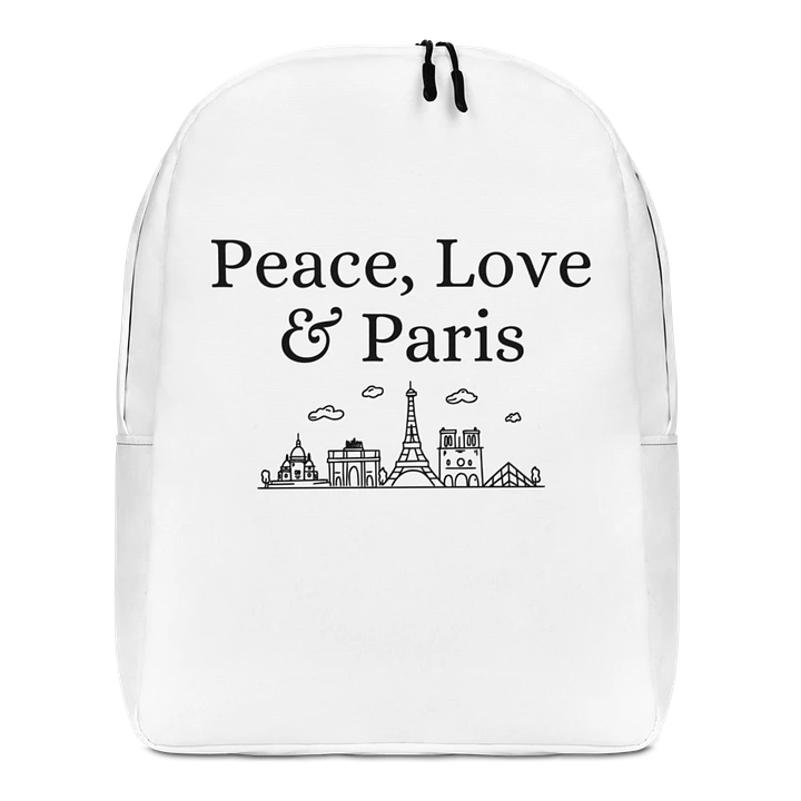 Peace, Love and Paris with Monuments Minimalist Backpack product image (1)