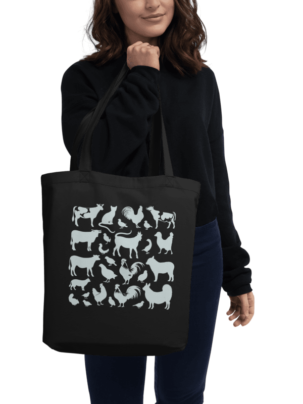 "Farm animals" black bag (medium size) product image (4)