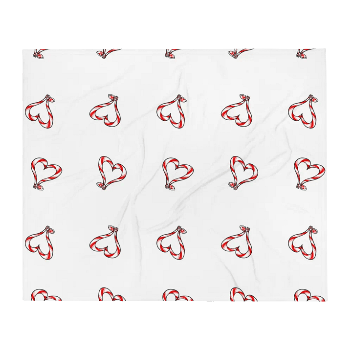 Candy Cane Tentacle Heart Throw Blanket product image (2)