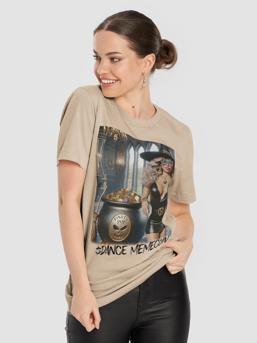 WEALTHY WITCH - DANCE MEMECOIN - PREMIUM TEE - TAN product image (3)