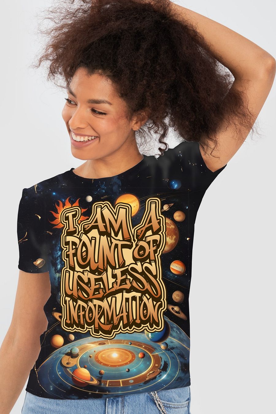 Funny Fount of Useless Information All Over Print T-shirt product image (1)