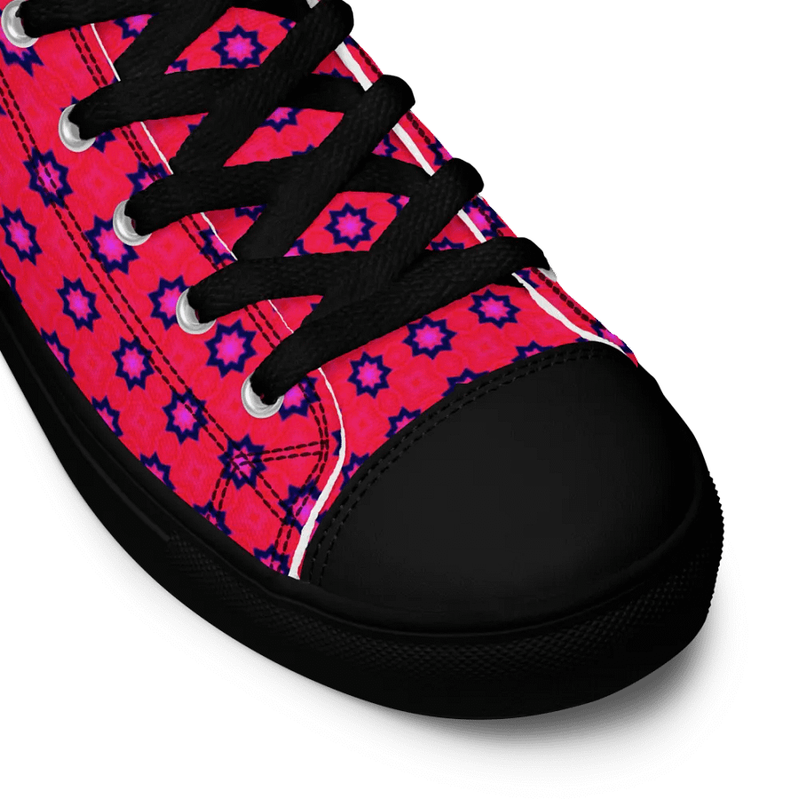 Abstract Red Ladies Canvas Shoes High Tops product image (10)