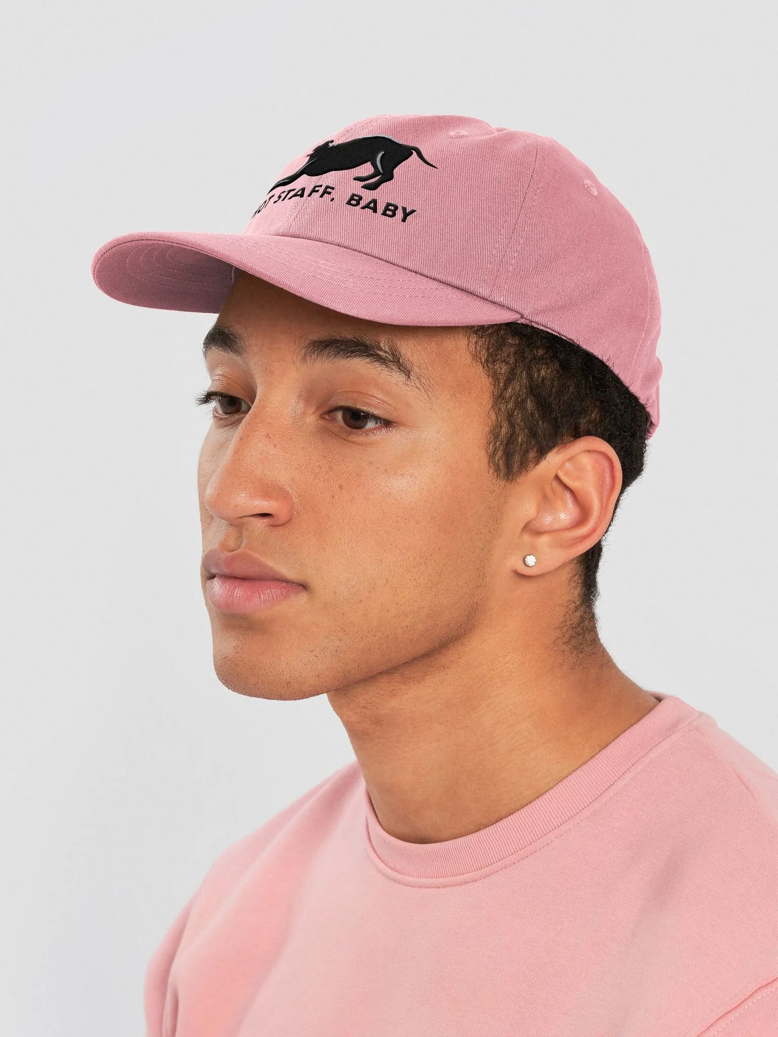 Hot Staff, Baby Classic Dad Hat(Embroidered) of a Staffordshire Terrier(Black) product image (28)