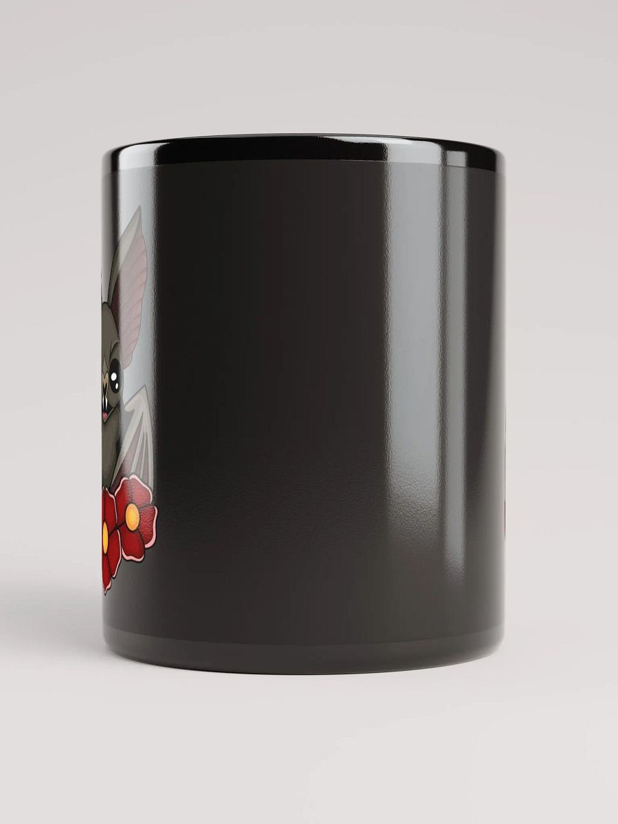 Floral Bat Black Glossy Mug product image (9)