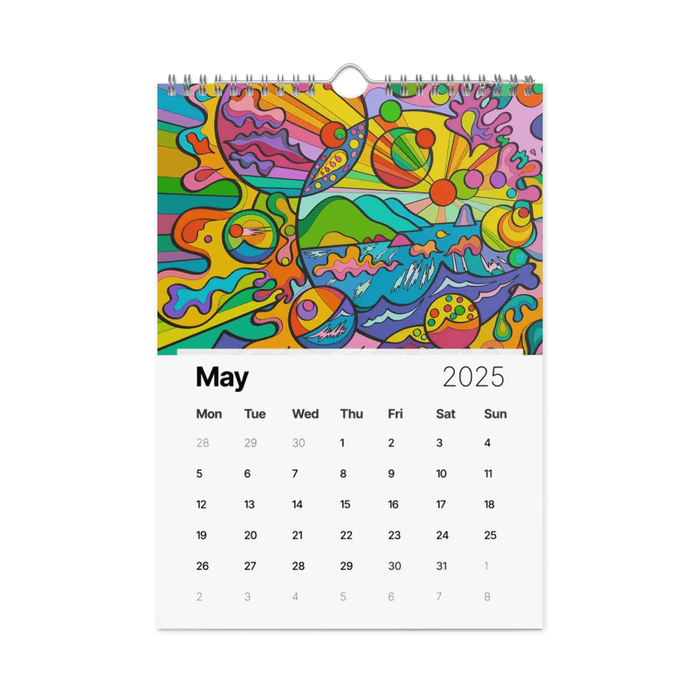 Energize Your Year: 2025 Customizable Wall Calendar – Wave at Sunset product image (10)