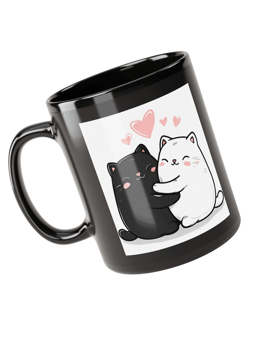Purrfect Love Black Glossy Mug product image (3)