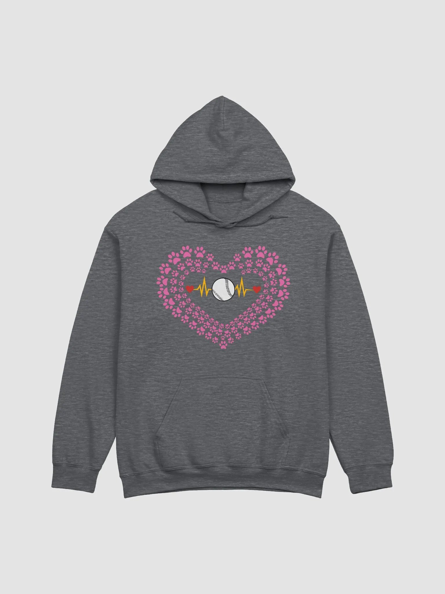 Heart Paw Print Baseball Hoodie product image (3)