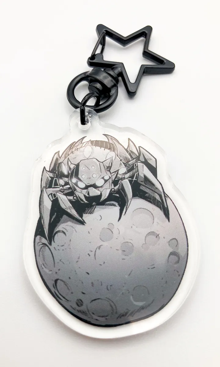 Acrylic Spider Moon Keychain product image (1)