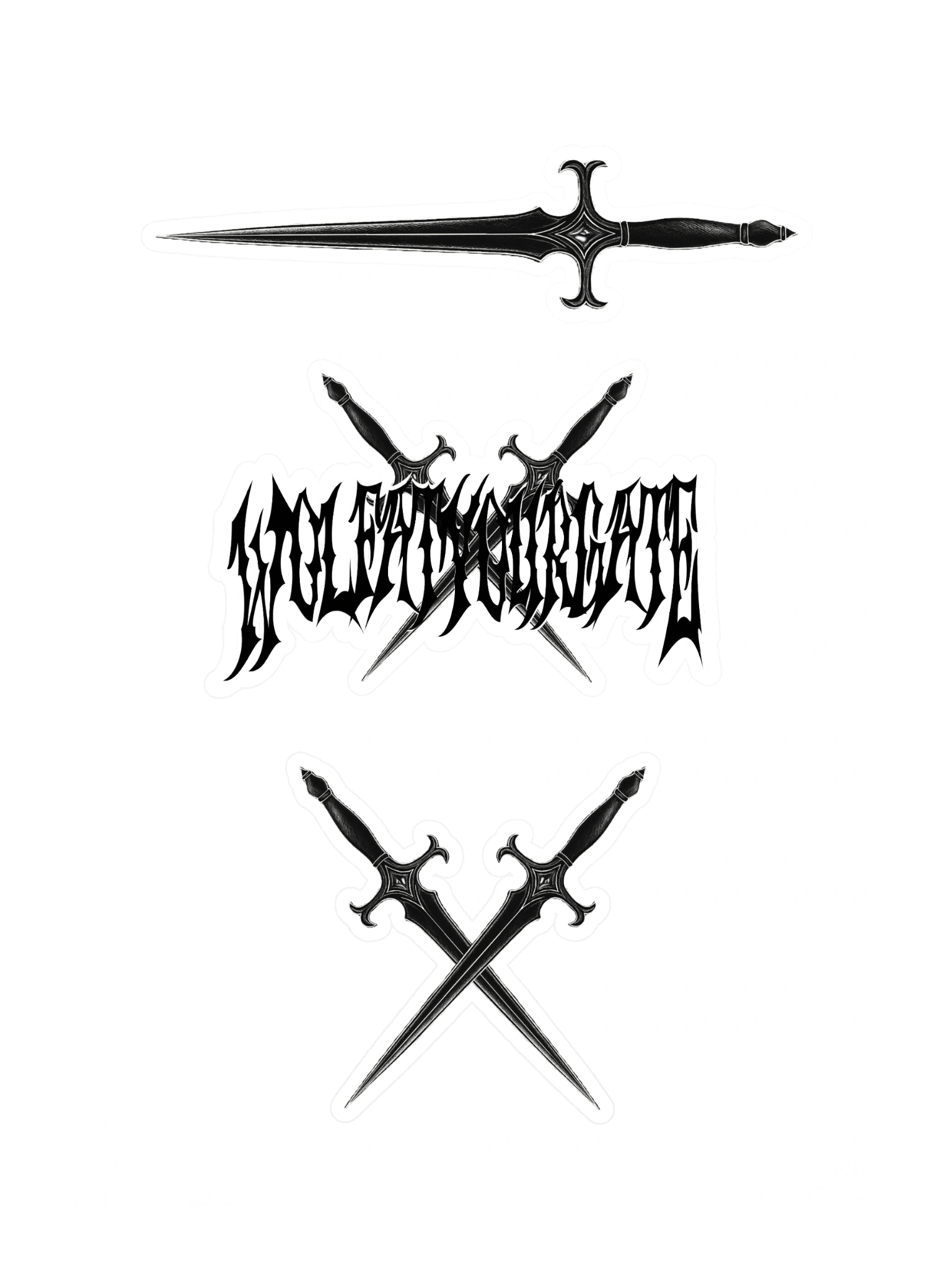 WolfAtYourGate Daggers Sticker Sheet product image (3)