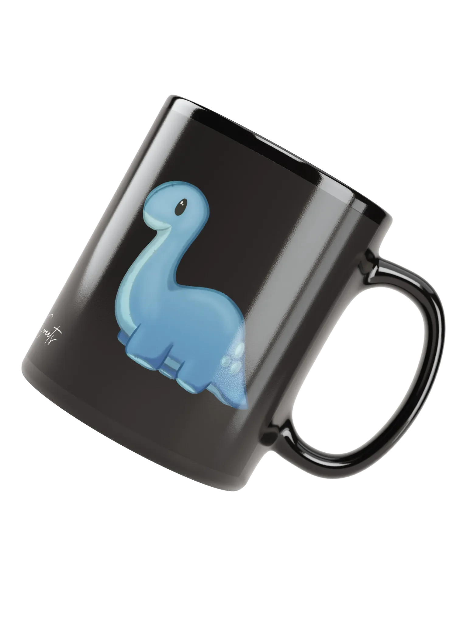 Brontosaurus Plushie Mug (black) product image (4)