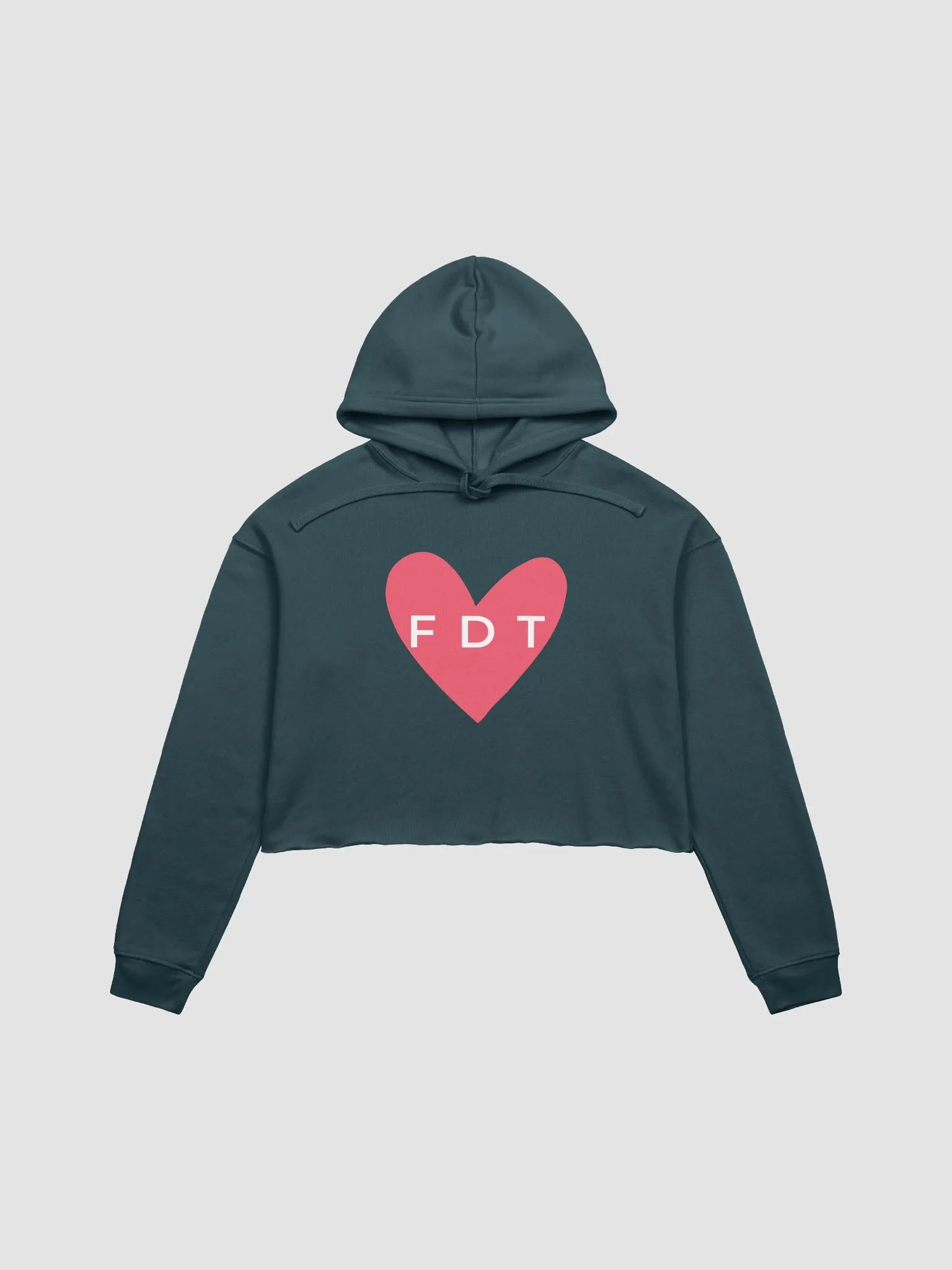 FDT Coral Heart Cropped Hoodie. product image (2)