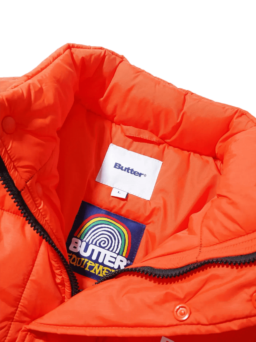 Orange Grid Puffer Jacket product image (3)