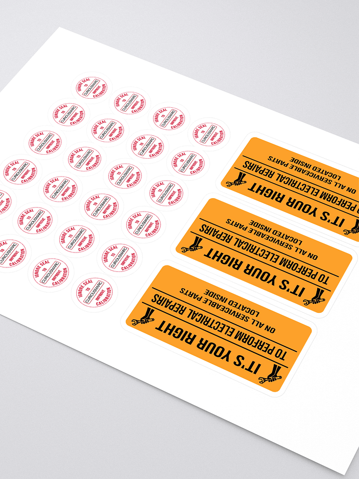 Empowering Calibration Seals and Serviceable Parts Inside Stickers ("CuriousMarc" in seal window) product image (2)