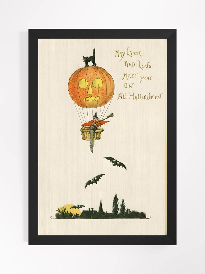 Framed Print - Vintage Halloween Decor 'A Hallow's Eve Ride' product image (1)