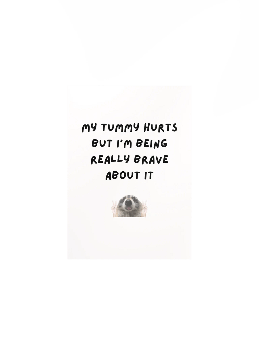 My Tummy Hurts - Raccoon Poster product image (2)