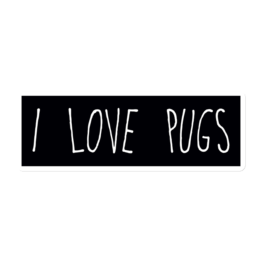I Love Pugs Magnet For Pug Lovers & Owners product image (1)