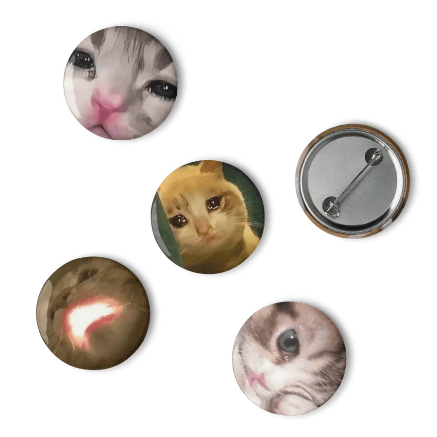 Set of Pin Buttons: Meme Cats 36 product image (6)